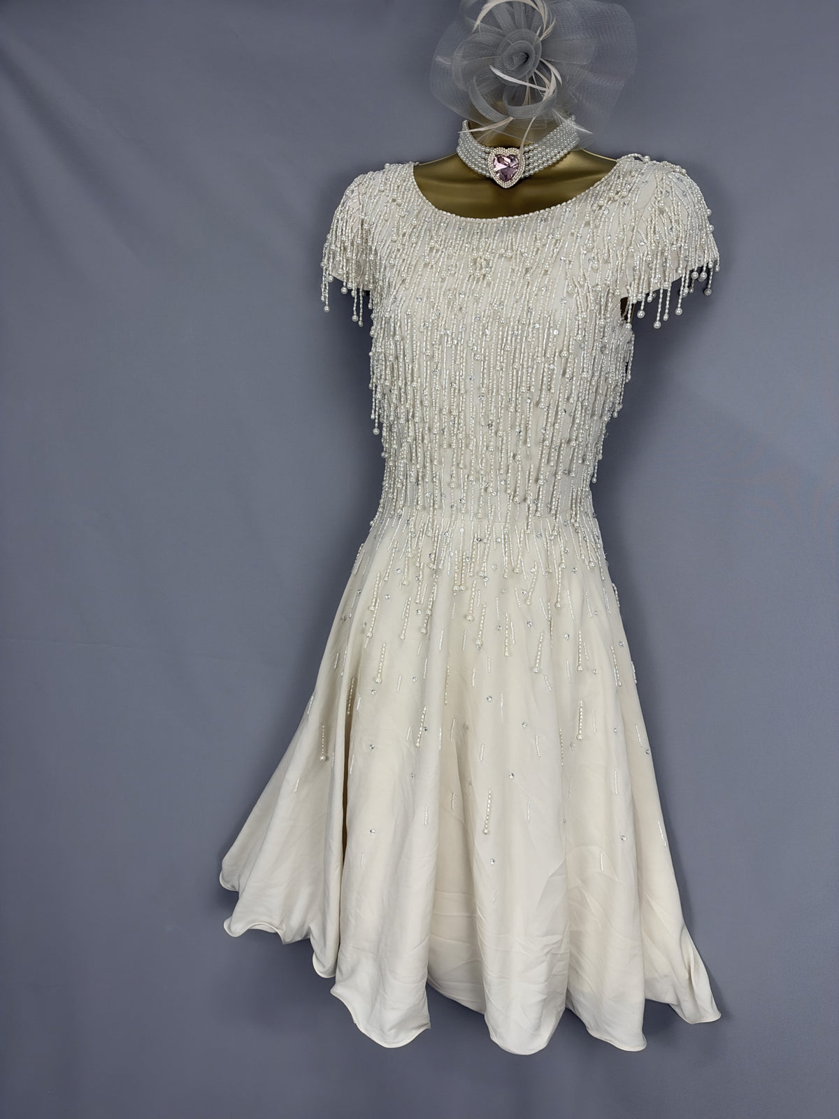 Exquisite Monsoon cream beaded limited edition  wedding mother of the bride/groom dress uk 10