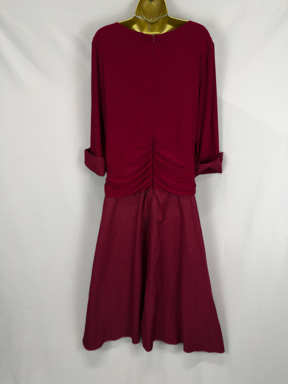 Stunning Nightingales black tie dark red jewel Christmas party long dress uk 22
