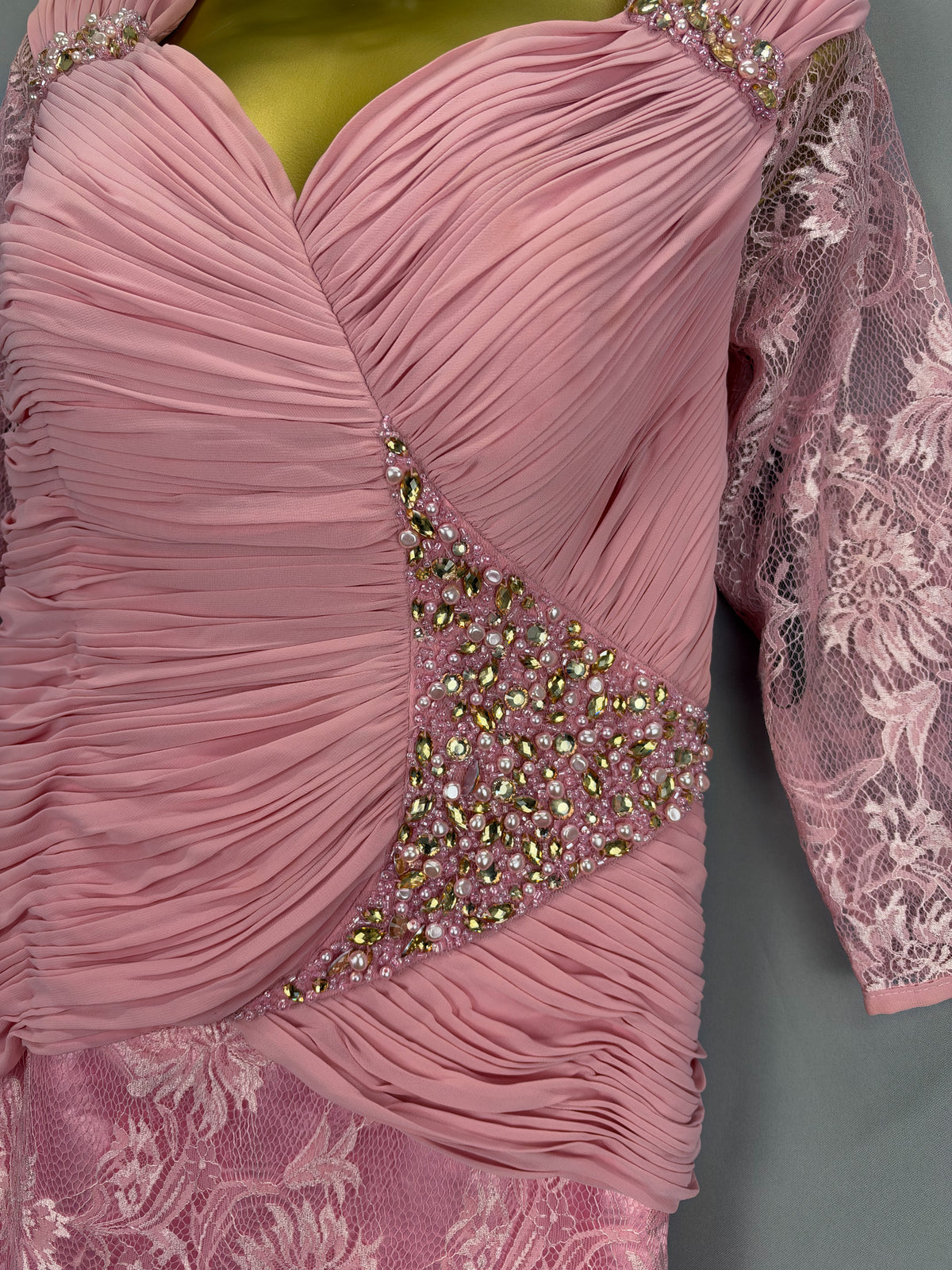 Stunning Zeila Donna pink lace diamanté mother of the bride/groom  wedding guest long dress uk 14