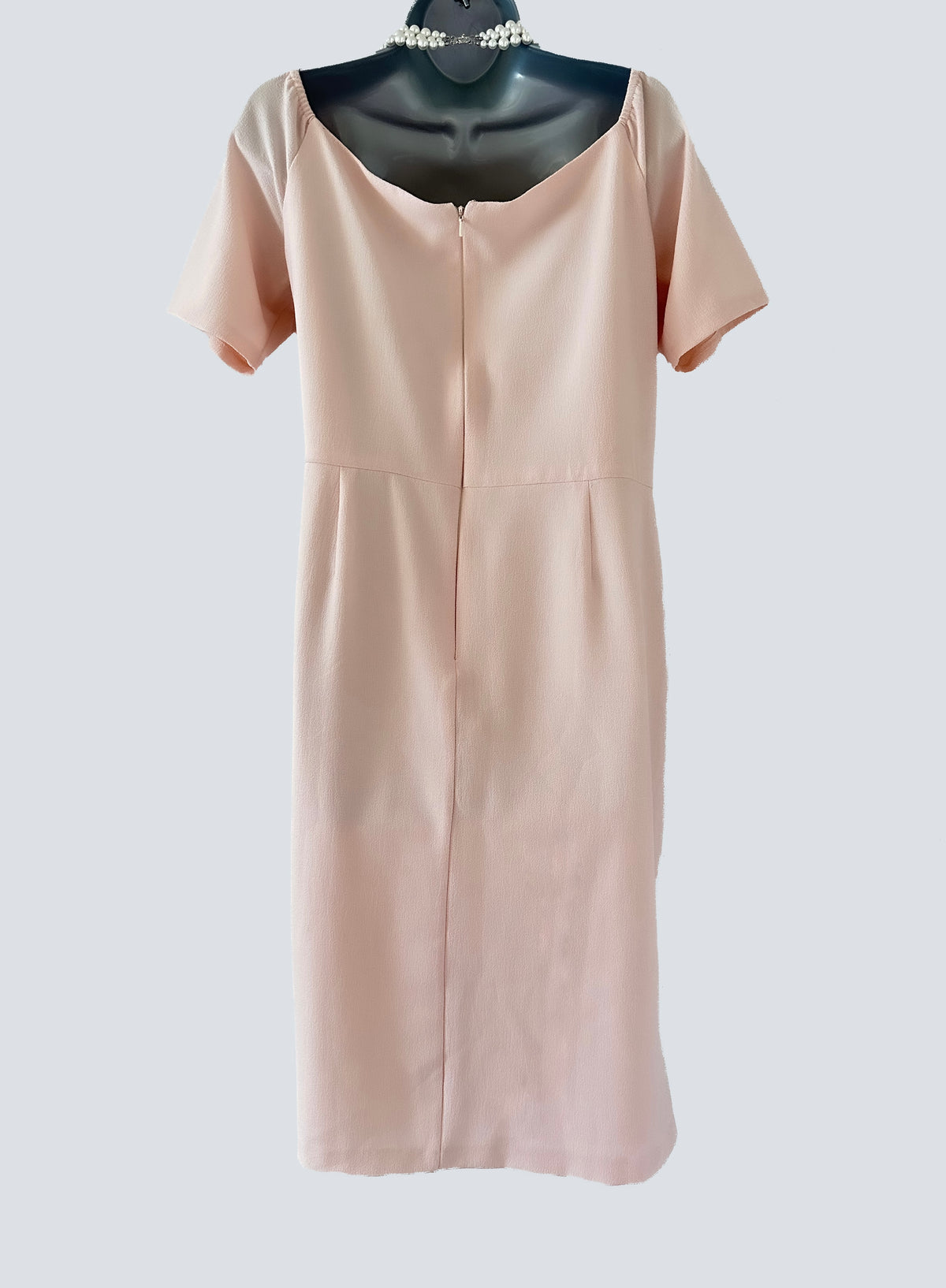 Kaleidoscope pale pink beaded detail ruffle wedding knee length Dress 18