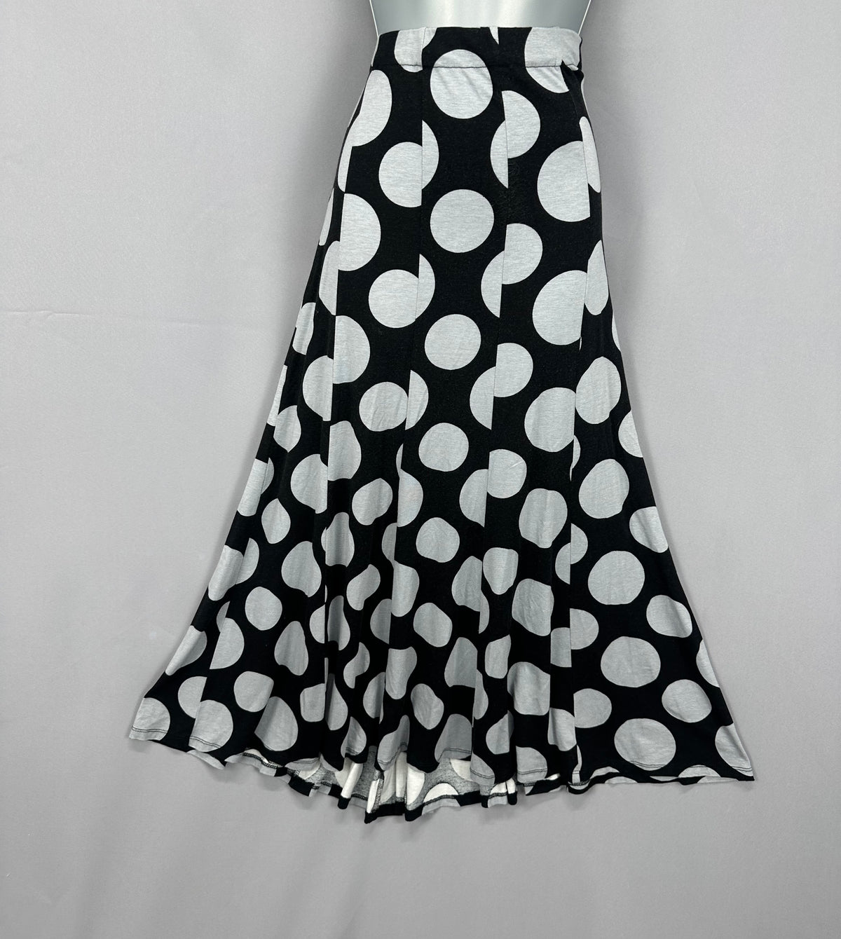 Per Una black/grey circle print autumnal casual smart workwear long skirt 12