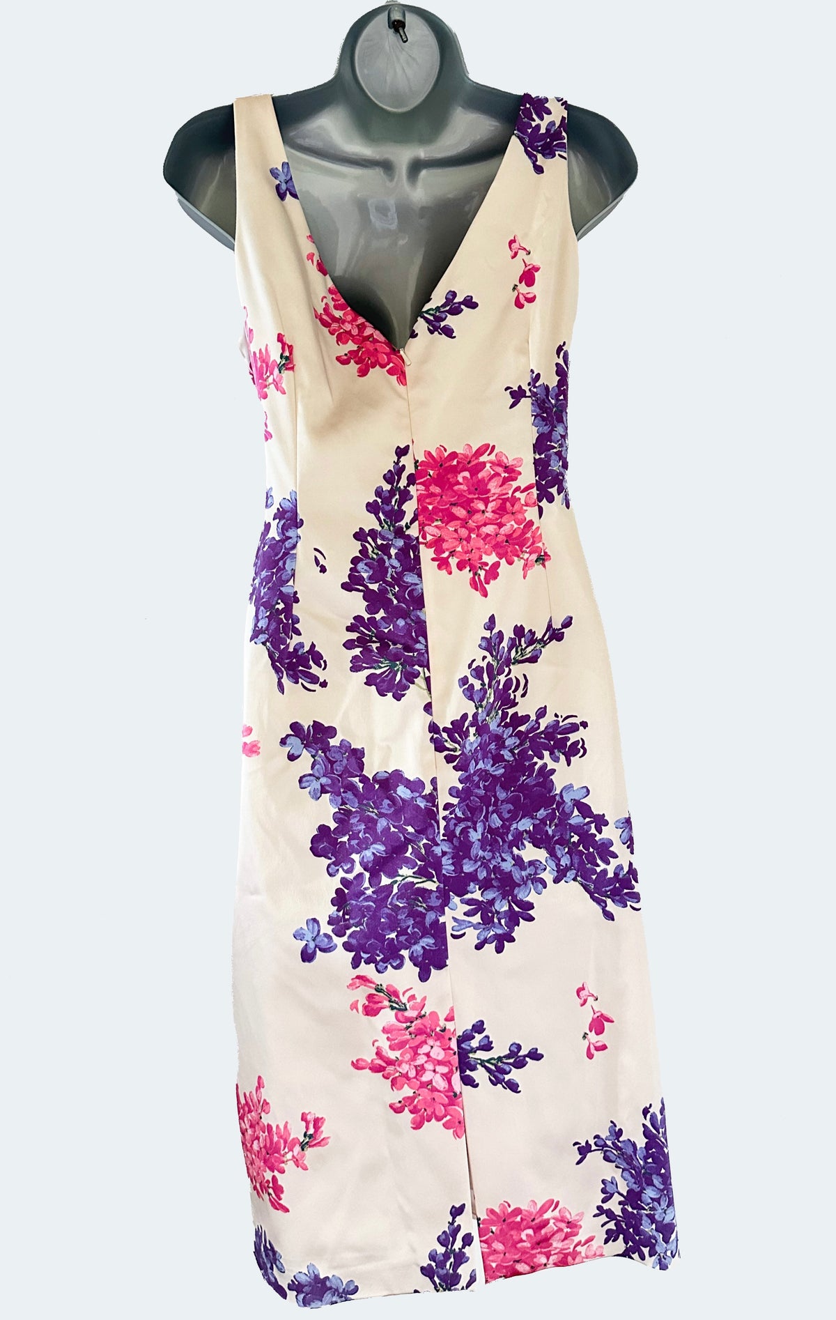 BNWT Coast multi floral printed satin style wedding knee length stunning dress 12