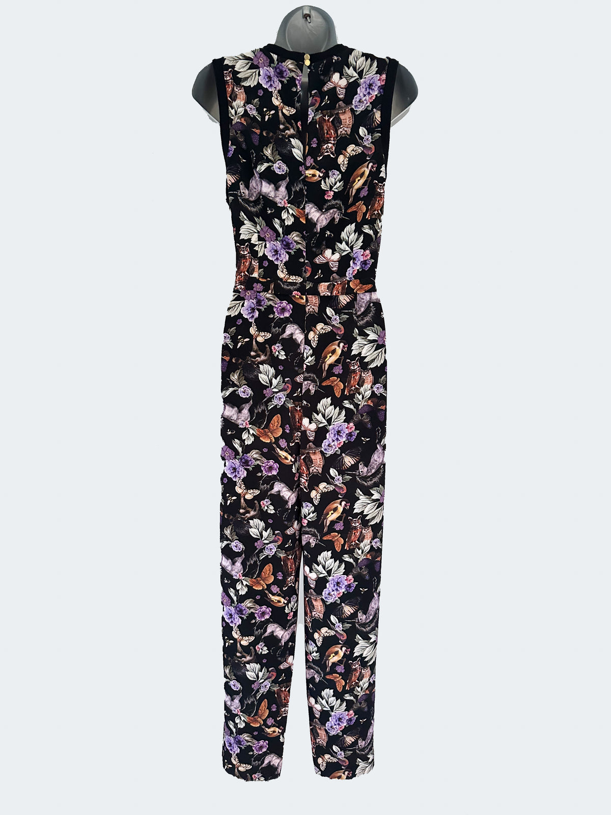 Bnwt M&S Collection limited edition black multi printed quirky jumpsuit size 10