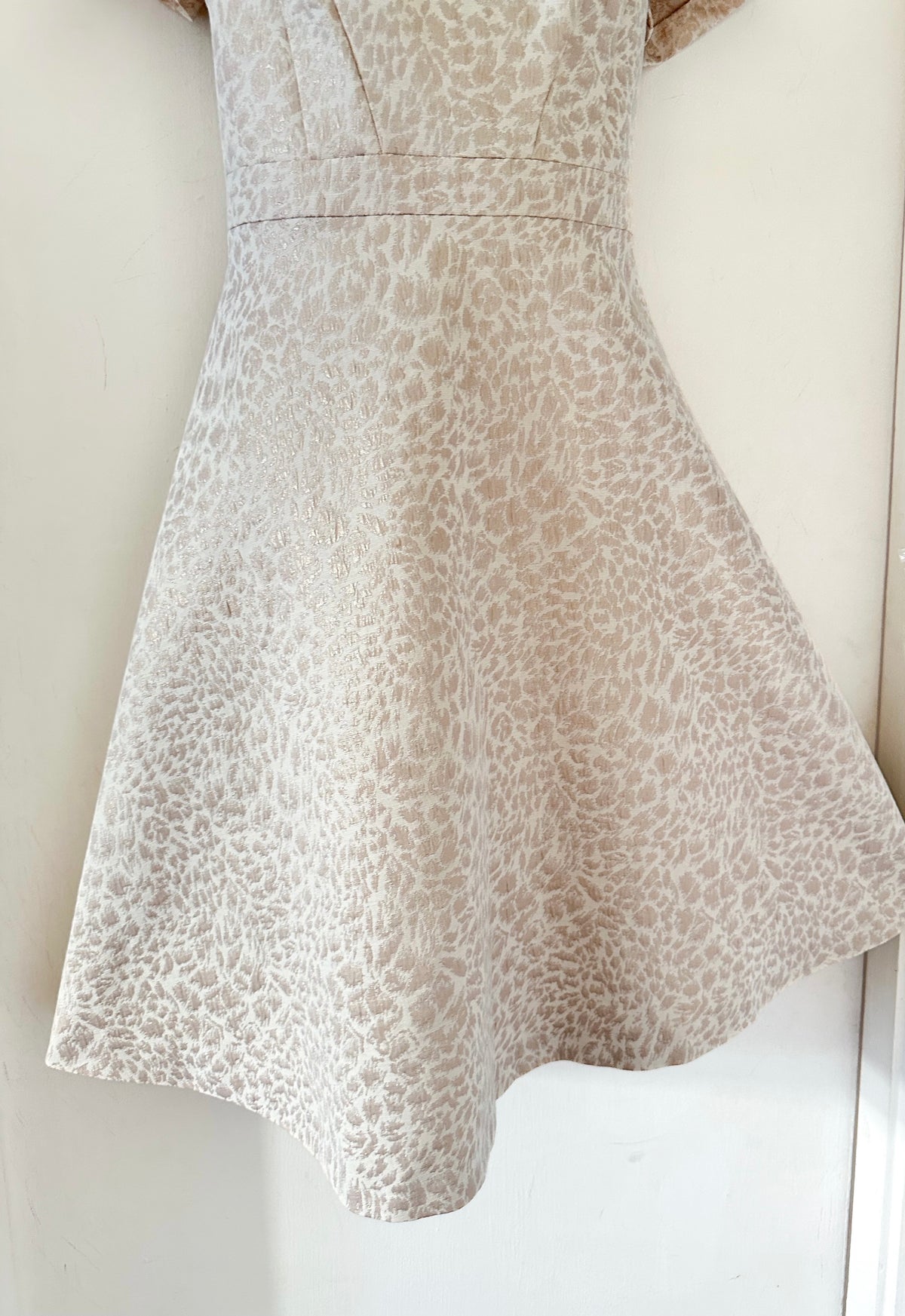 M&S Collection champagne beaded neckline mother of the bride a-line dress 16
