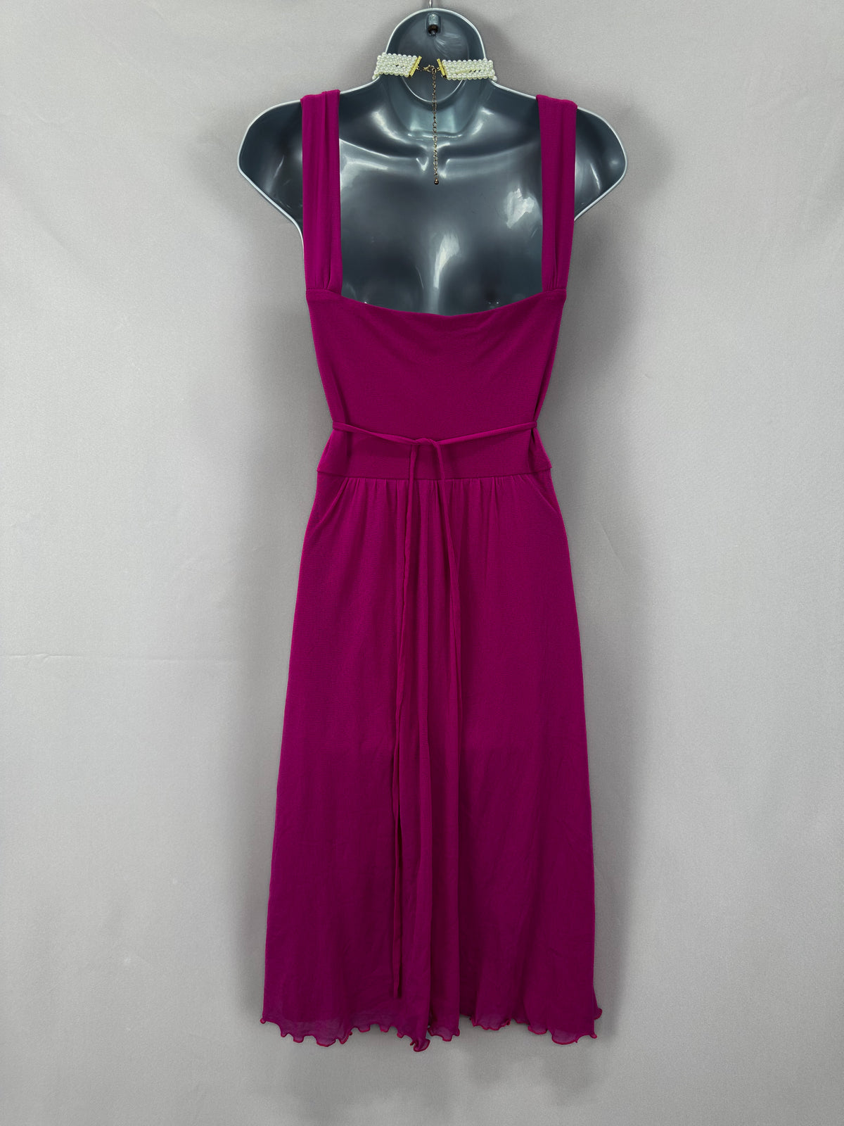 Stunning new Bhs dark pink wedding races midi dress 18