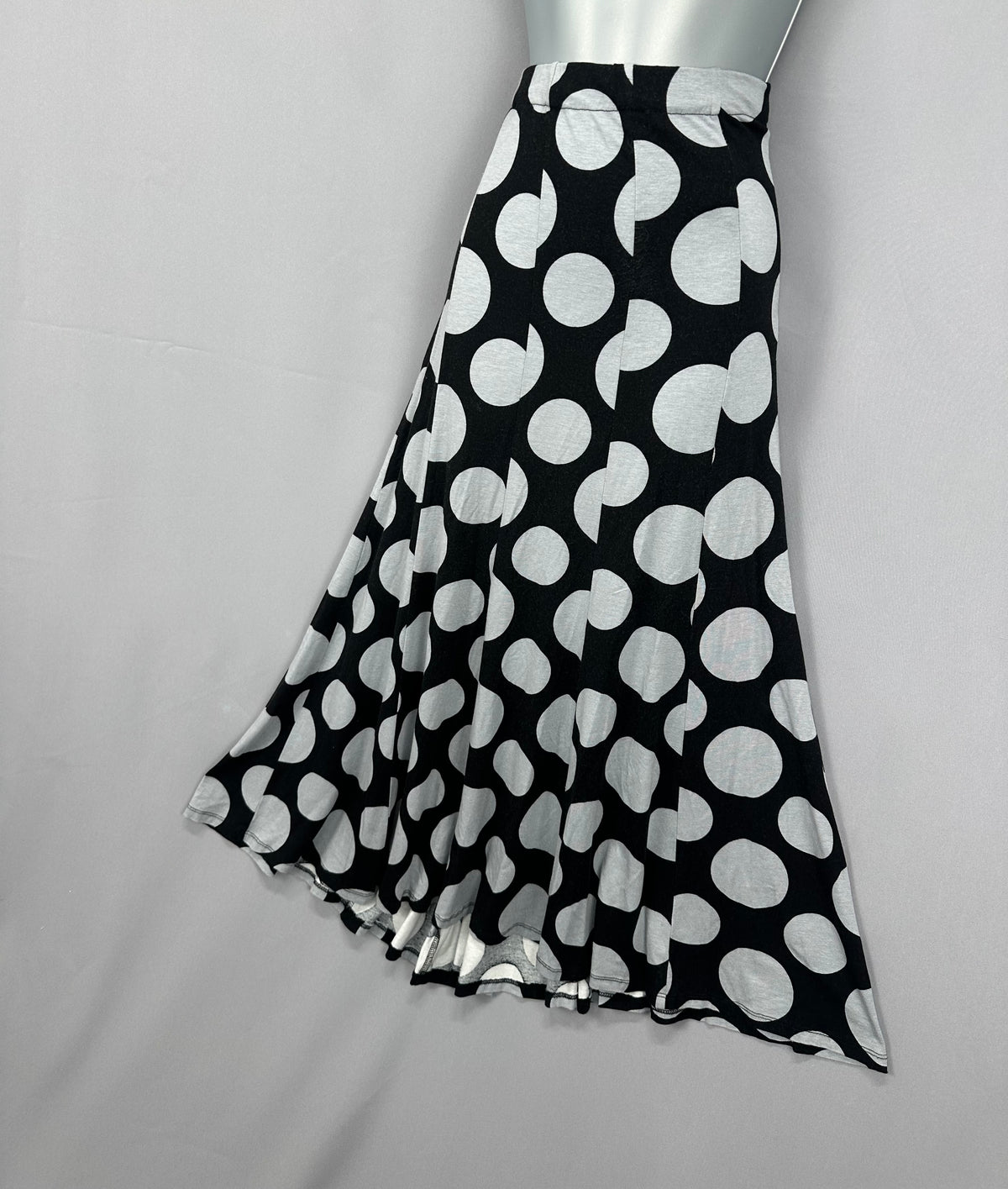 Per Una black/grey circle print autumnal casual smart workwear long skirt 12