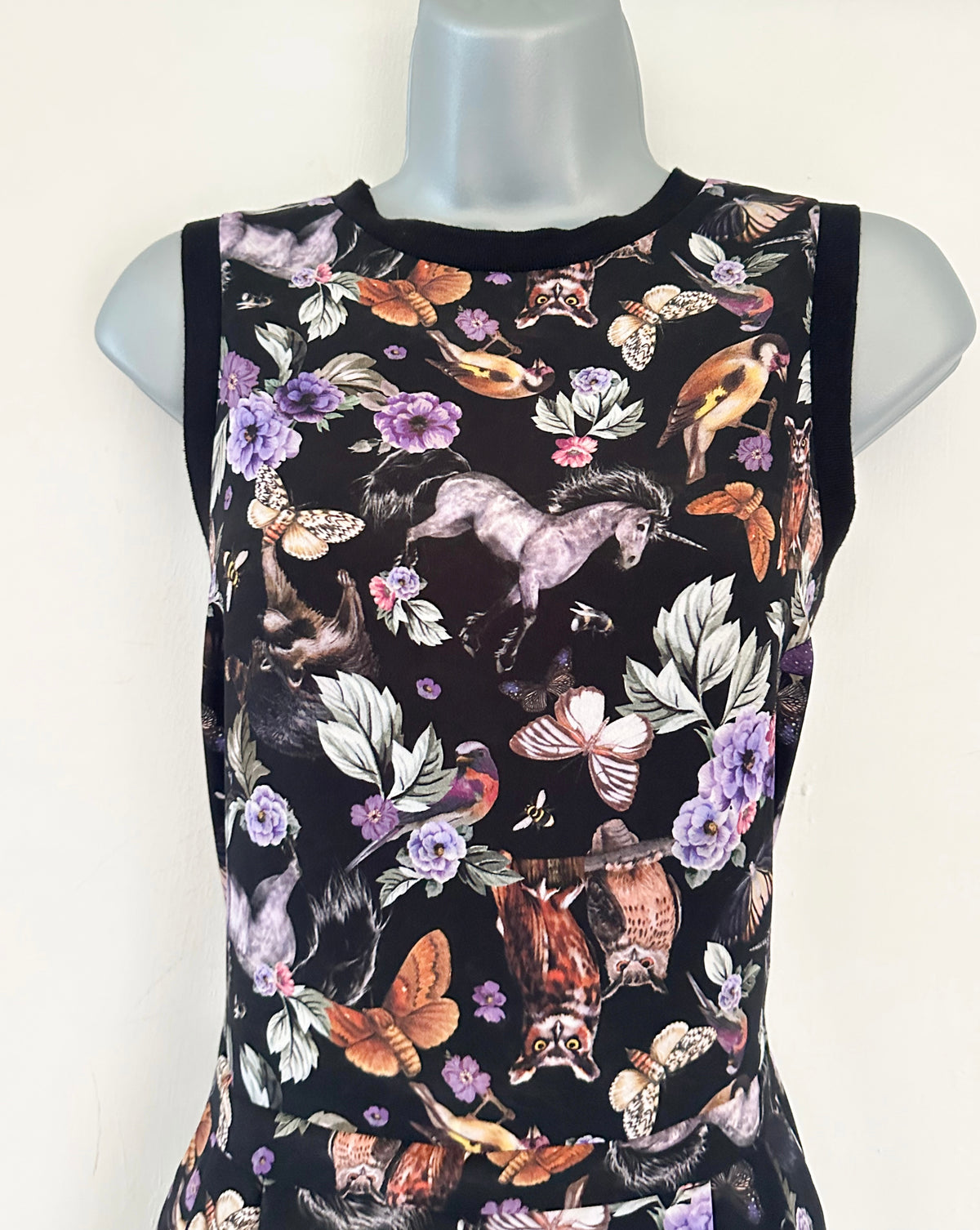 Bnwt M&S Collection limited edition black multi printed quirky jumpsuit size 10