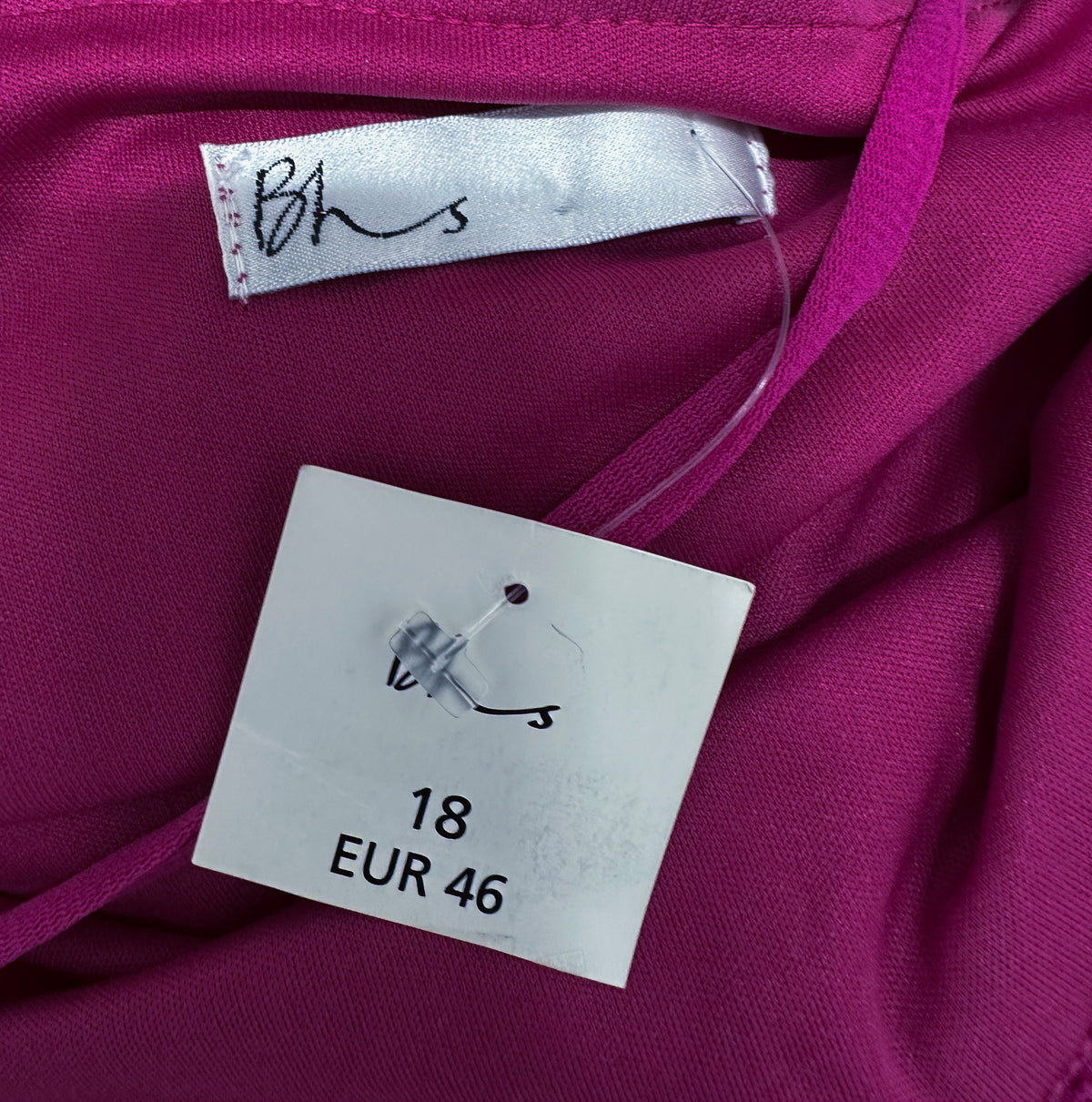 Stunning new Bhs dark pink wedding races midi dress 18