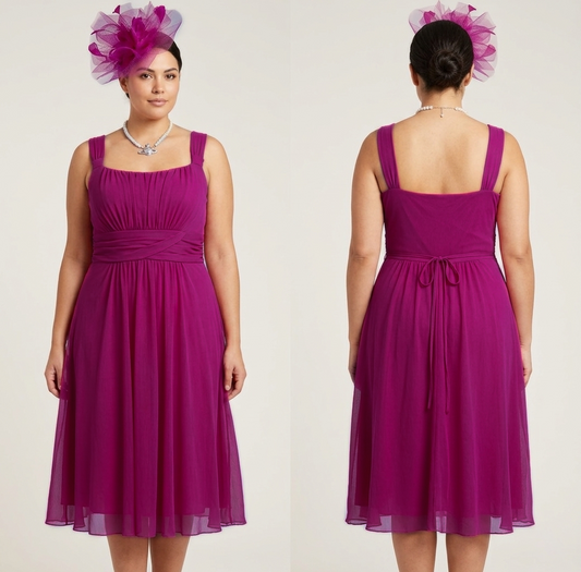 Stunning new Bhs dark pink wedding races midi dress 18
