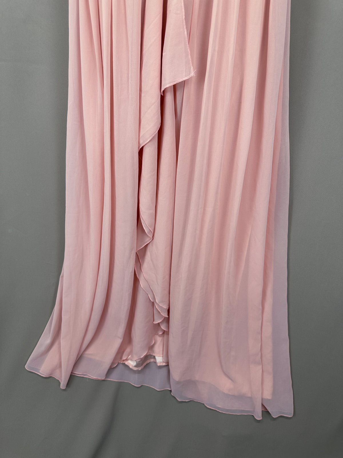 Stunning new sistaglam light  pink floral embroidery detail wedding bridesmaid  long dress uk 10