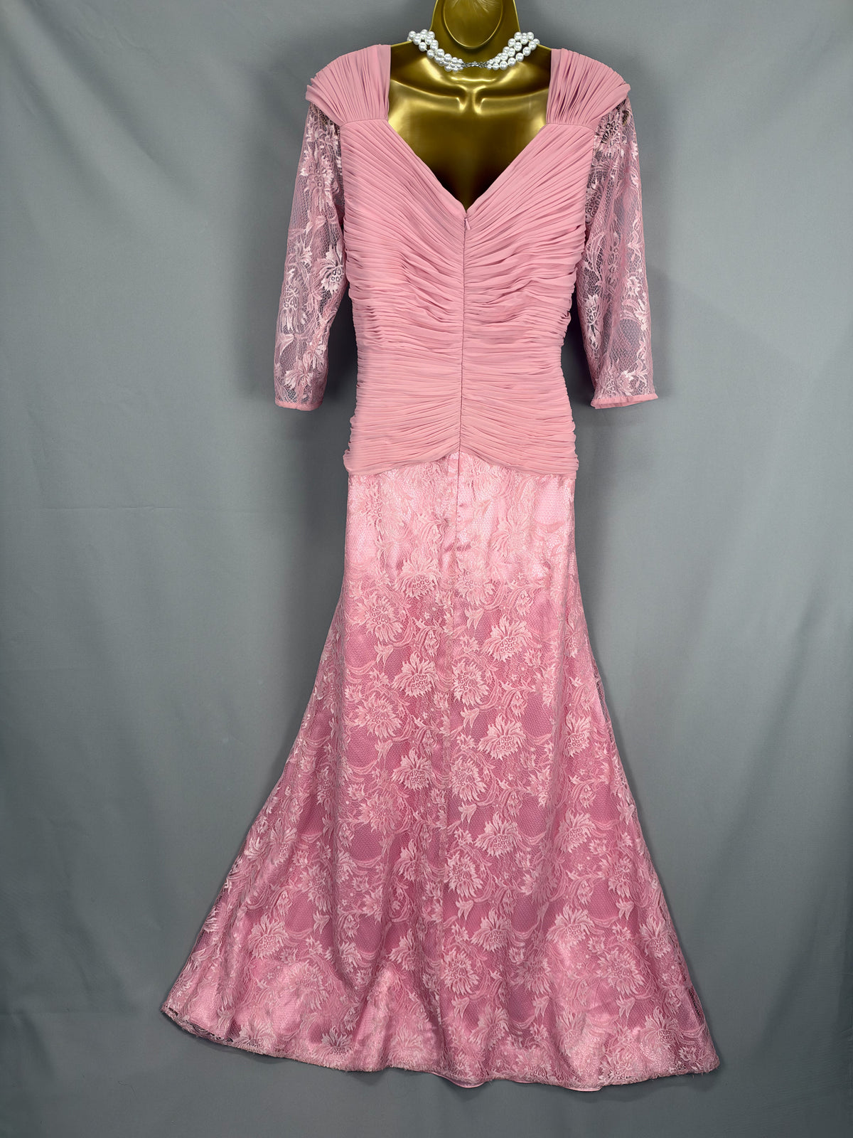Stunning Zeila Donna pink lace diamanté mother of the bride/groom  wedding guest long dress uk 14