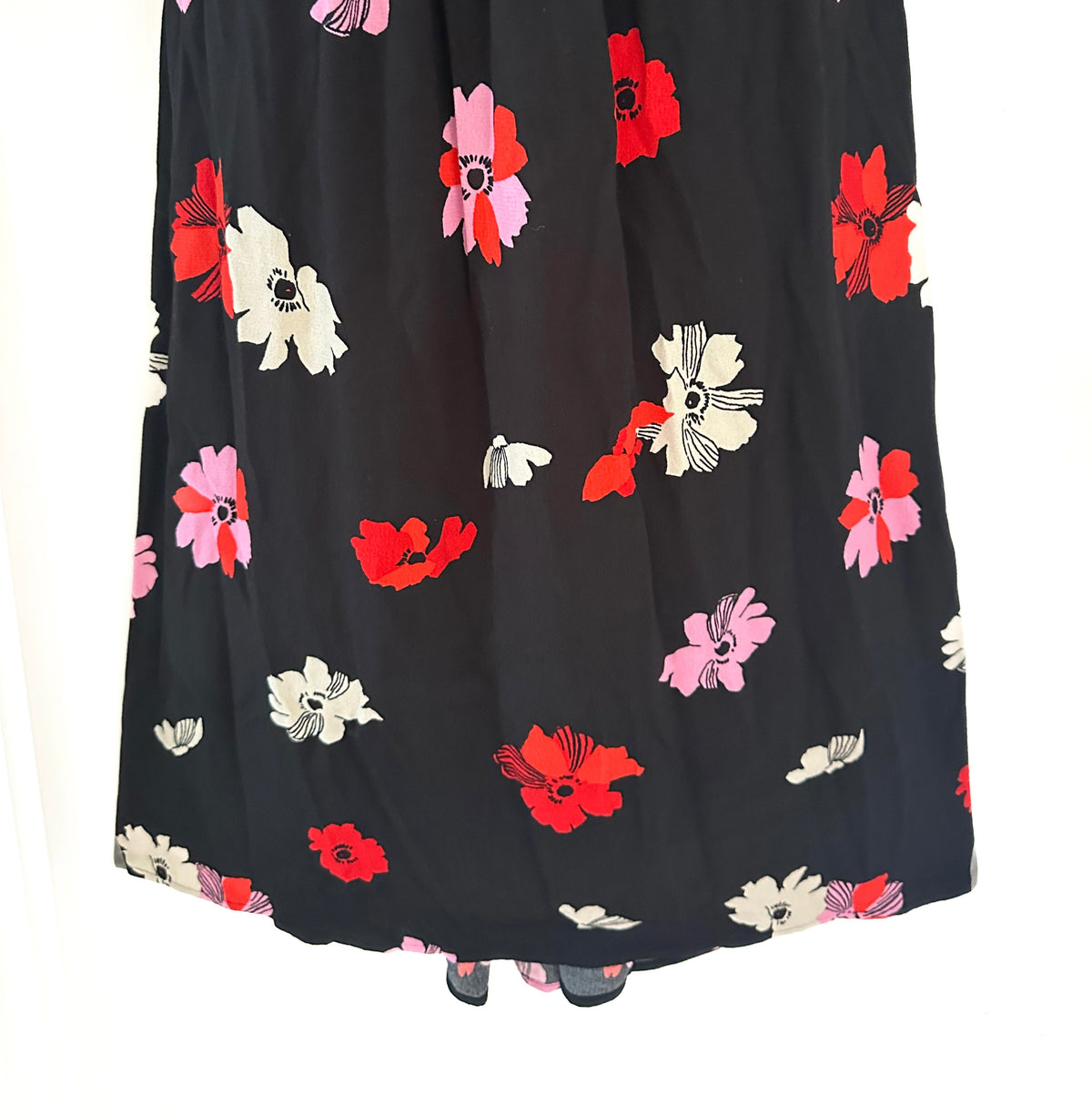 BNWT m&s collection black multi floral v-neck long dress size 8