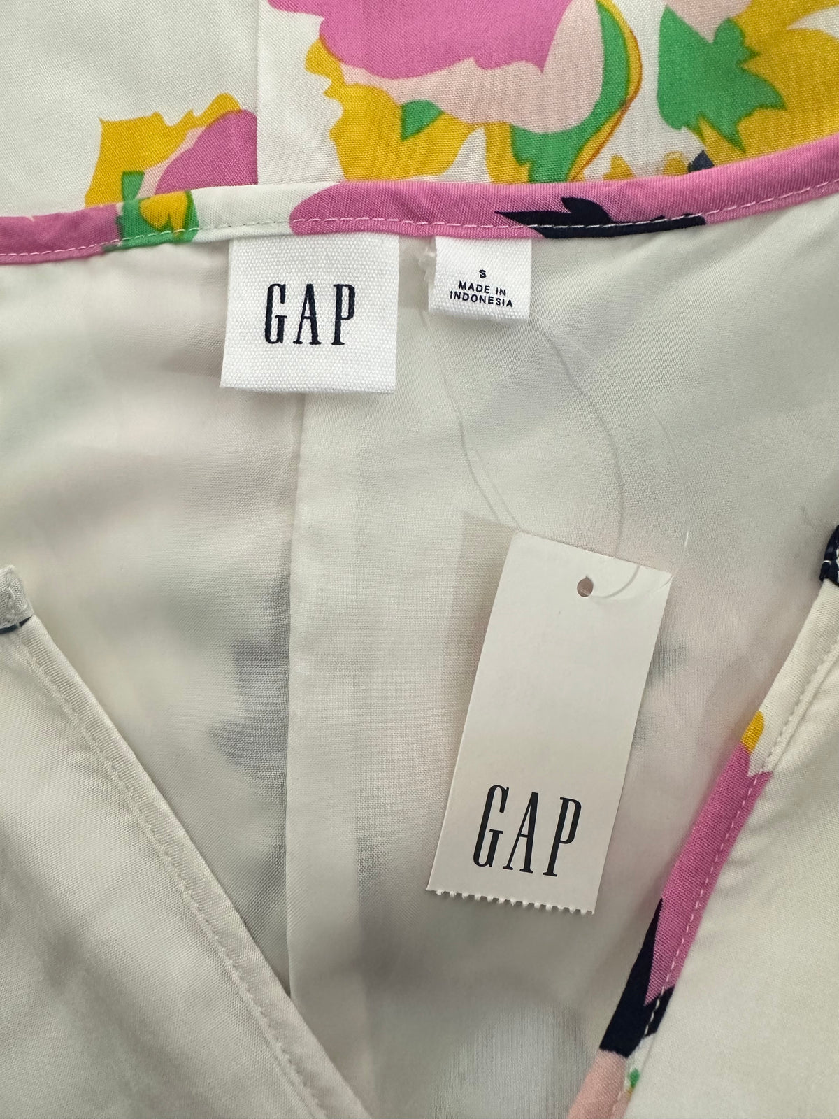 Bnwt Gap white floral relaxed summer short tunic dress size S (Uk 8-10)
