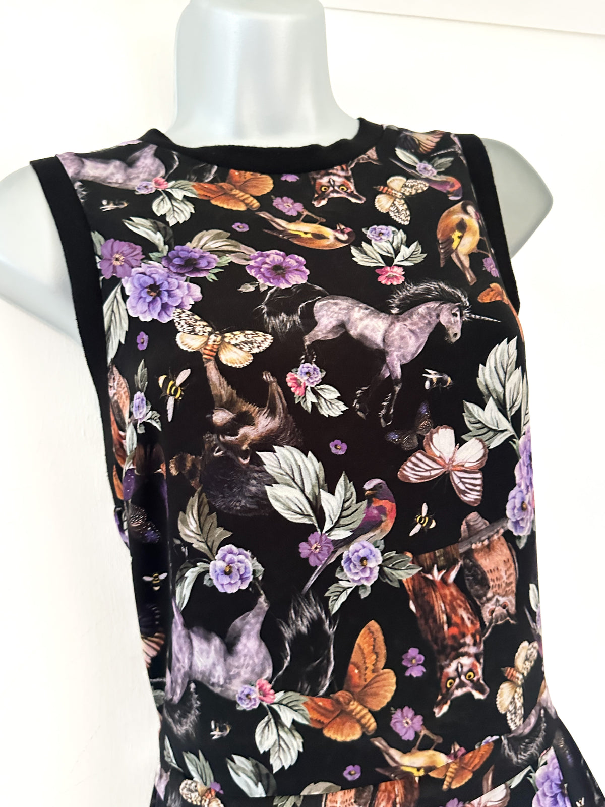 Bnwt M&S Collection limited edition black multi printed quirky jumpsuit size 10